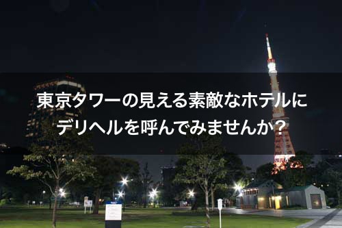 東京タワーの見える素敵なホテルにデリヘルを呼んでみませんか？